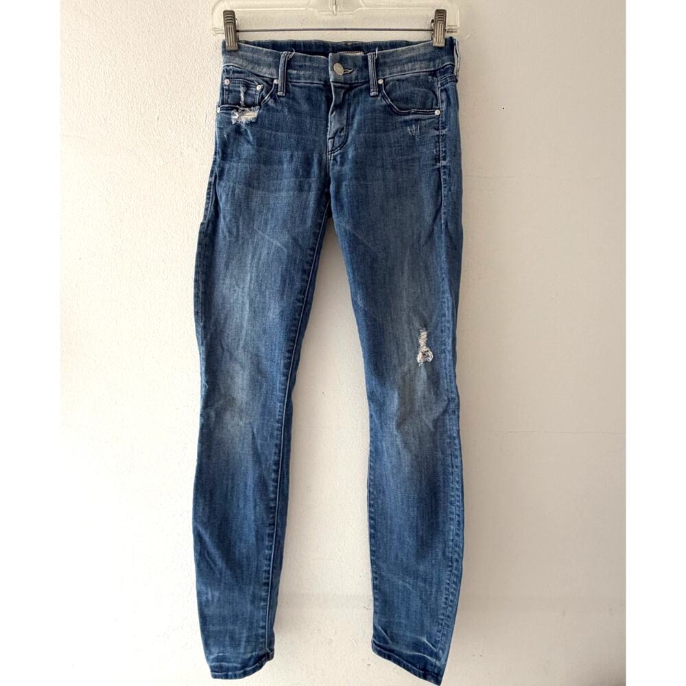 Mother The Looker Graffiti Girl Denim Blue Jeans USA Made Women’s 25x29